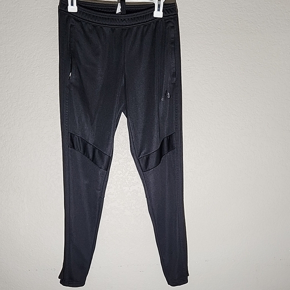 Adidas Pants women's pants climacool size small 8-10 black athletic Track Zipper - Picture 1 of 9